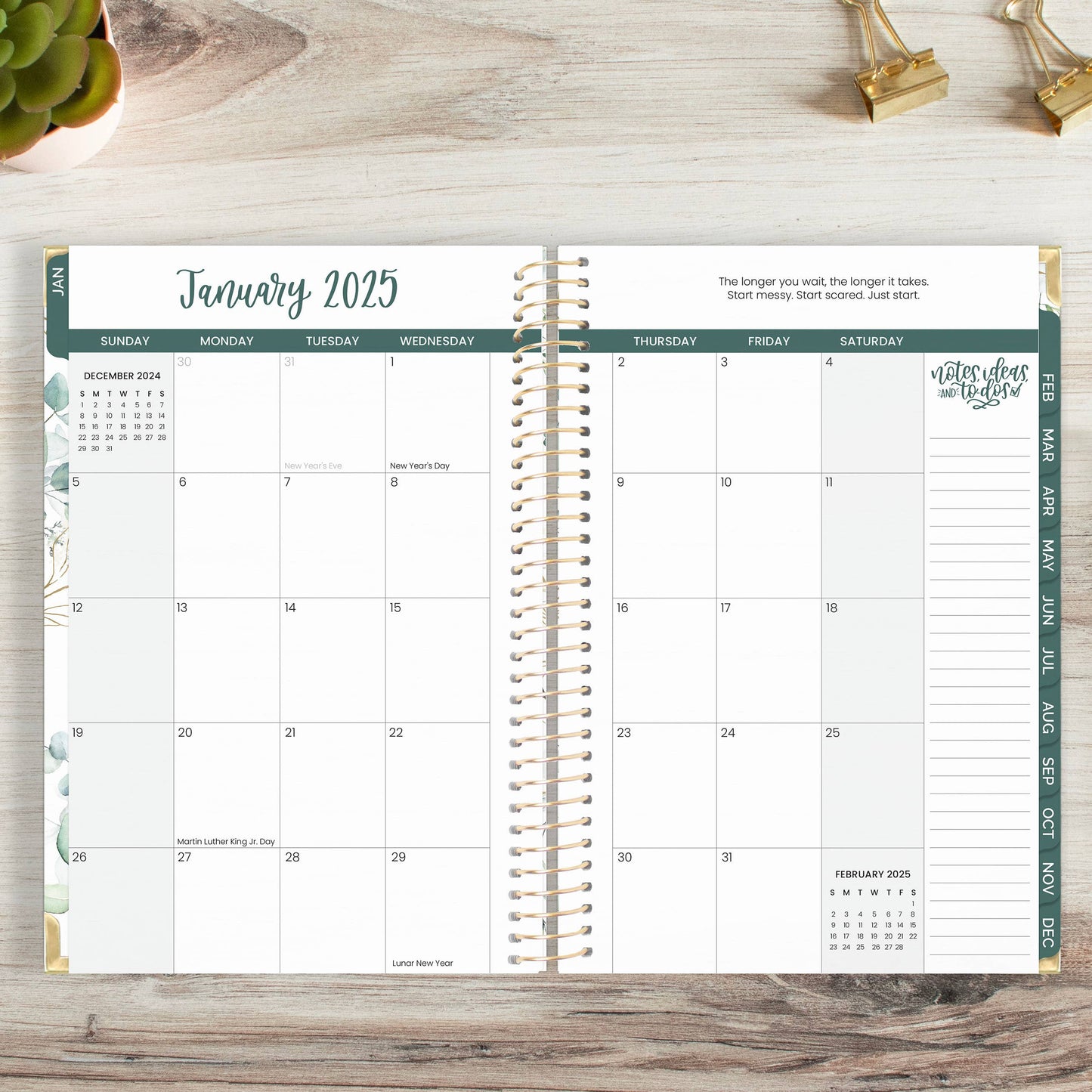 2025 Calendar Year 5x8 Hard Cover Planners - Choose Design