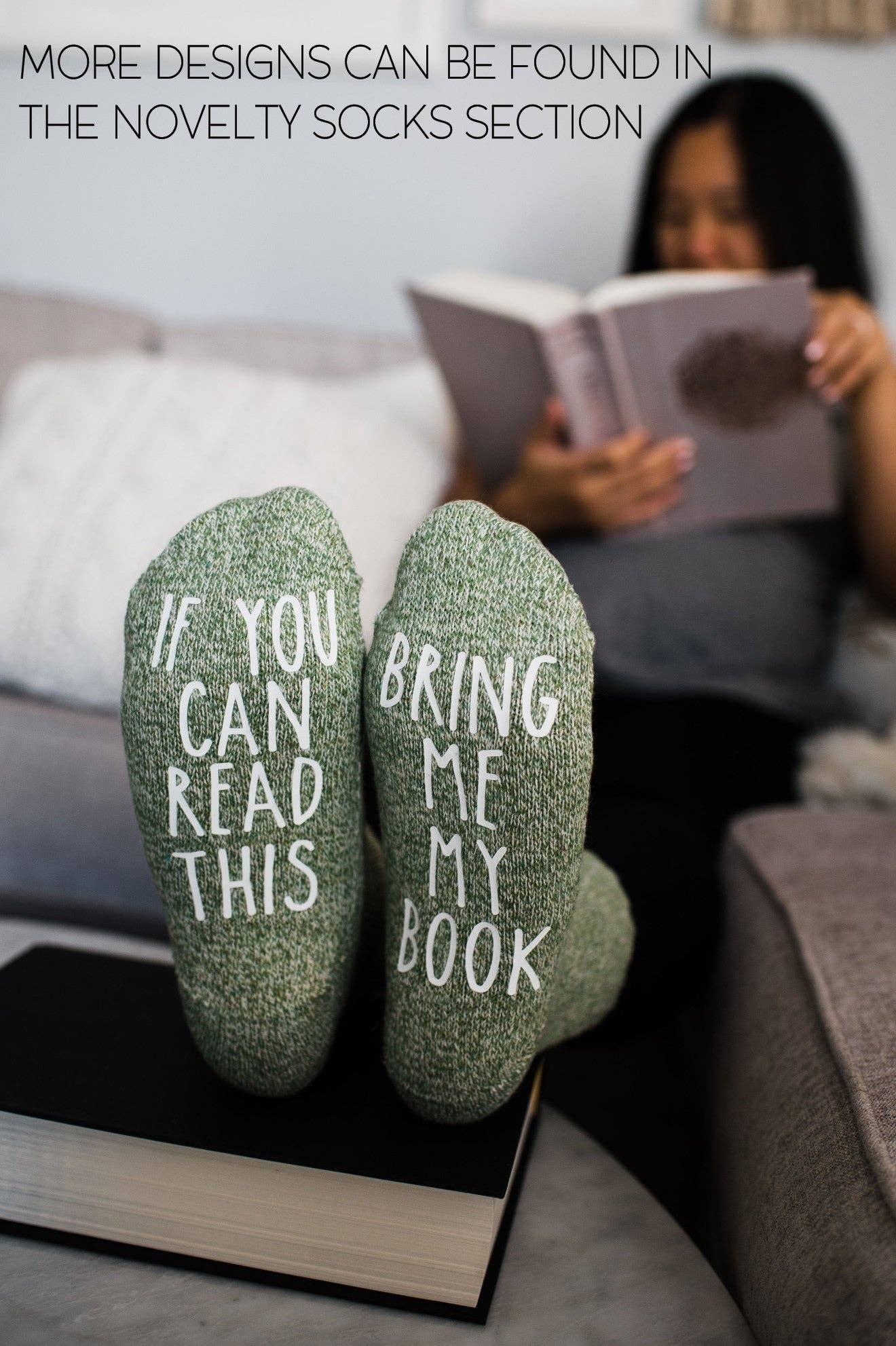 "Founding Member Of The Anti Social Book Club" Novelty Socks