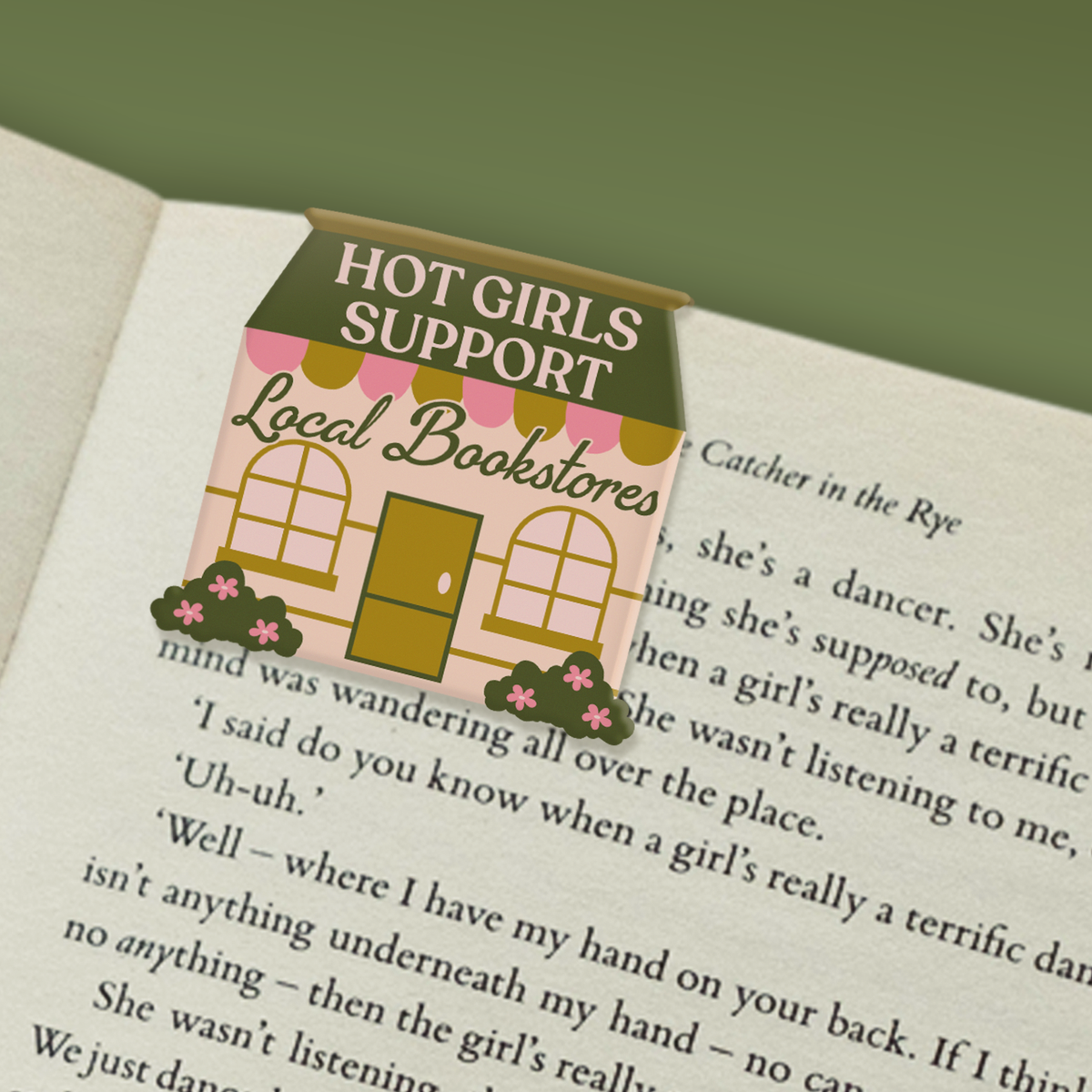 HOT GIRLS SUPPORT LOCAL BOOKSTORES MAGNETIC BOOKMARK
