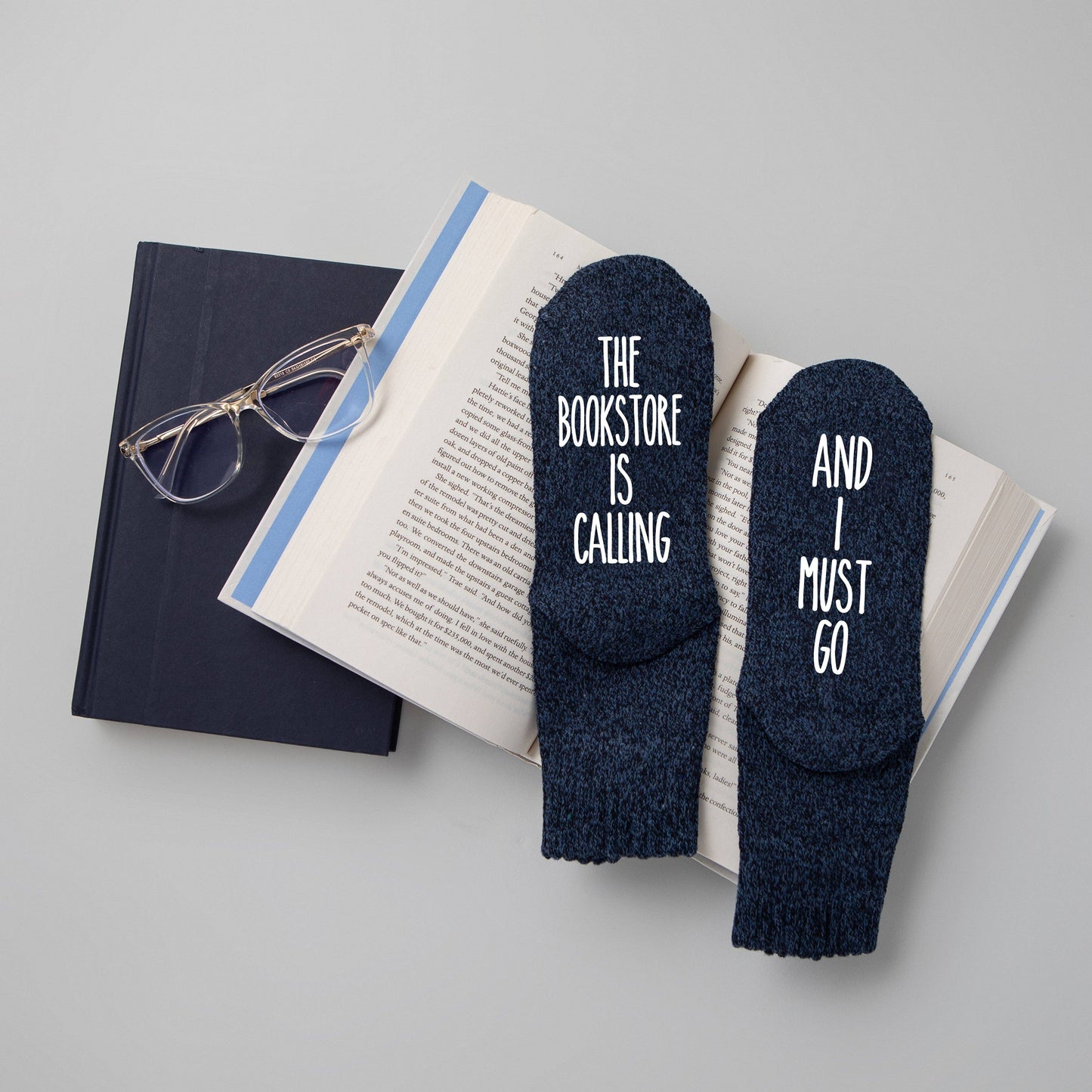 "The Bookstore is Calling... And I Must Go" Reading Socks