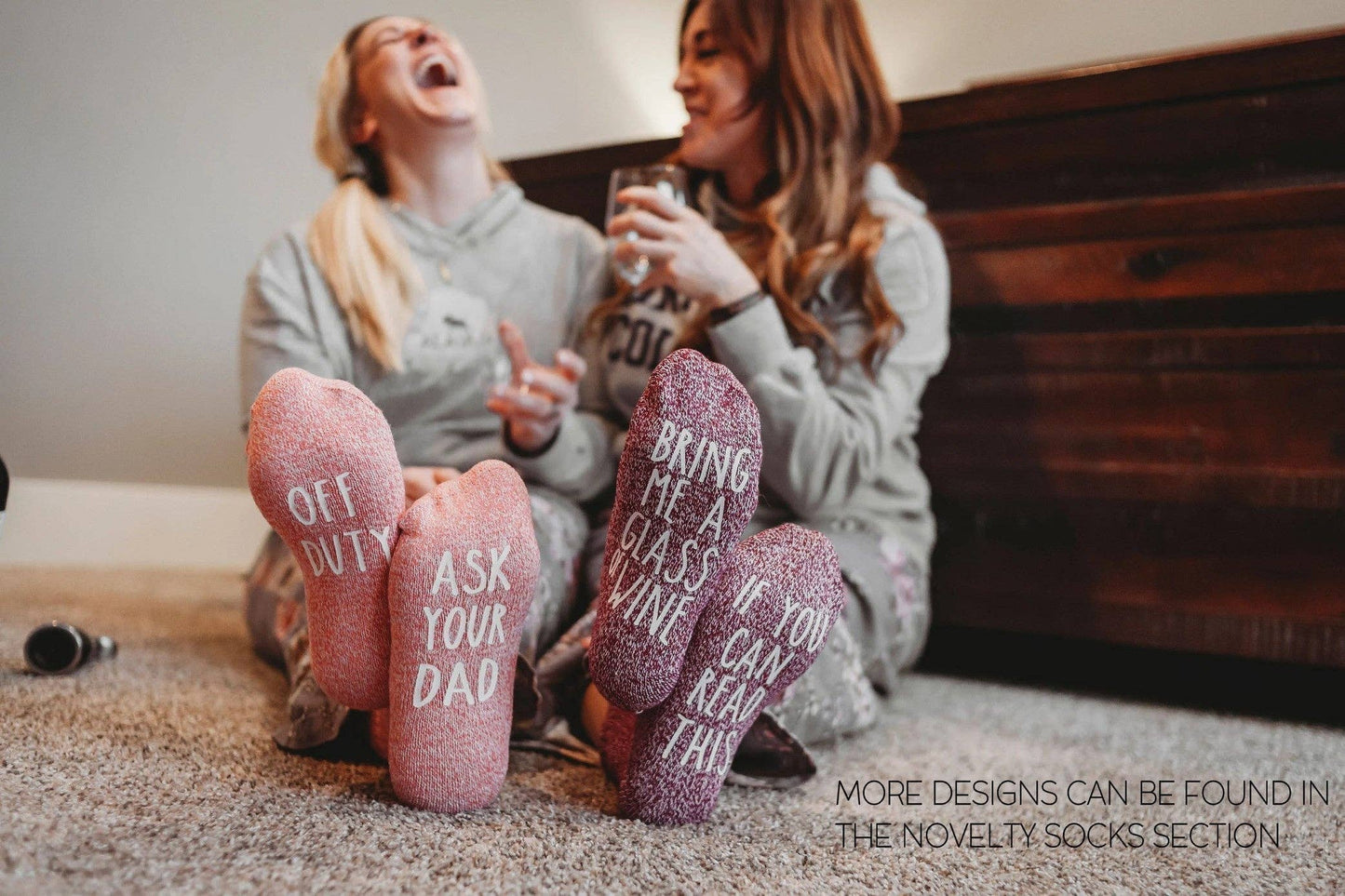 "Founding Member Of The Anti Social Book Club" Novelty Socks