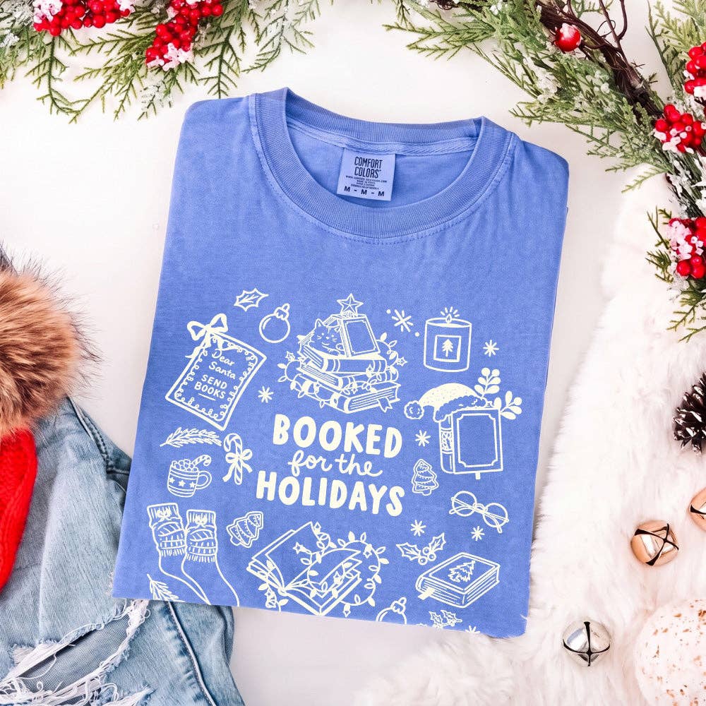 Booked for the Holidays Comfort Colors T-Shirt