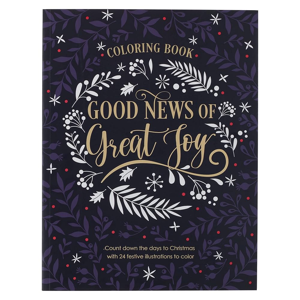 Good News of Great Joy Christmas Coloring Book for Women and Teens with Christian Scripture cover image
