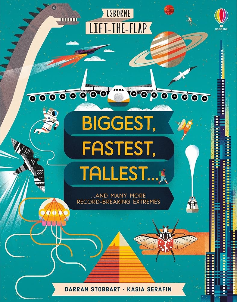 Lift-the-flap Biggest, Fastest, Tallest...: A Book About the Biggest, Fastest, and Deepest in Our World for Kids (Ages 6-9) (See Inside) cover image