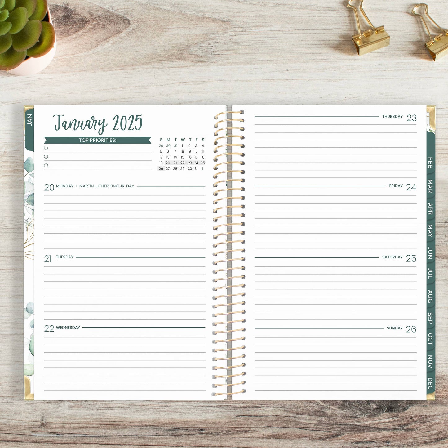 2025 Calendar Year 5x8 Hard Cover Planners - Choose Design