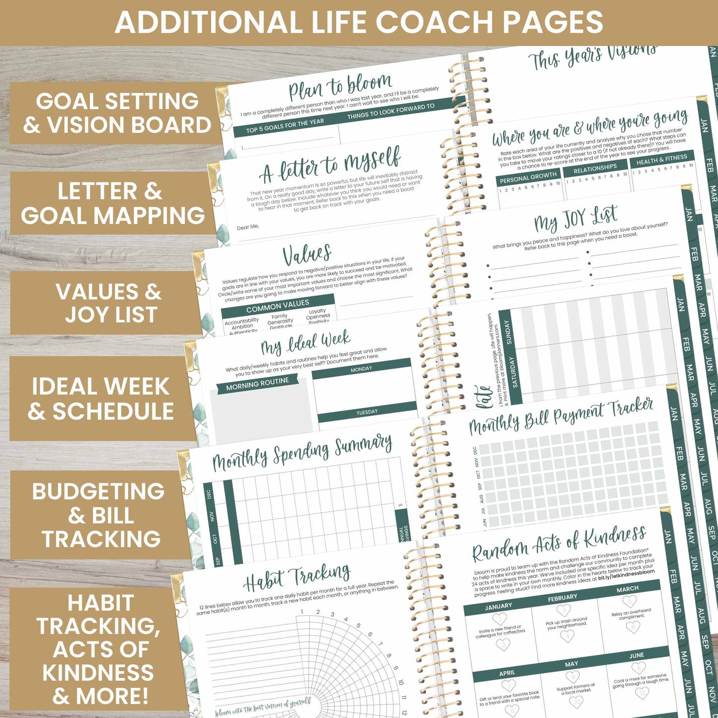 2025 Calendar Year 5x8 Hard Cover Planners - Choose Design