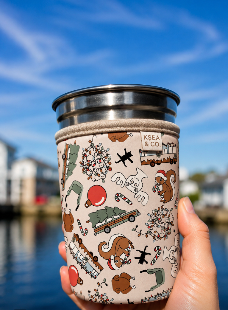 Merry Clarkmas Iced Coffee Drink Sleeve