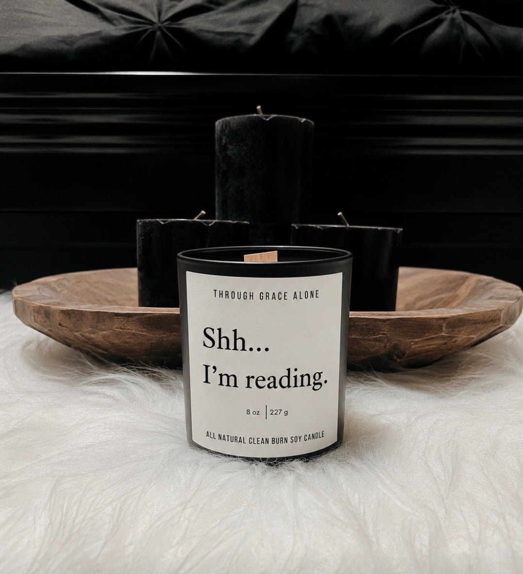 Sh...I'm Reading Candle