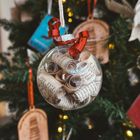DIY Book Themed Christmas Ornaments