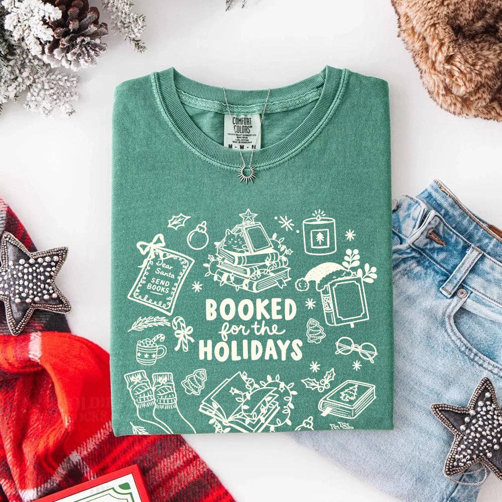 Booked for the Holidays Comfort Colors T-Shirt
