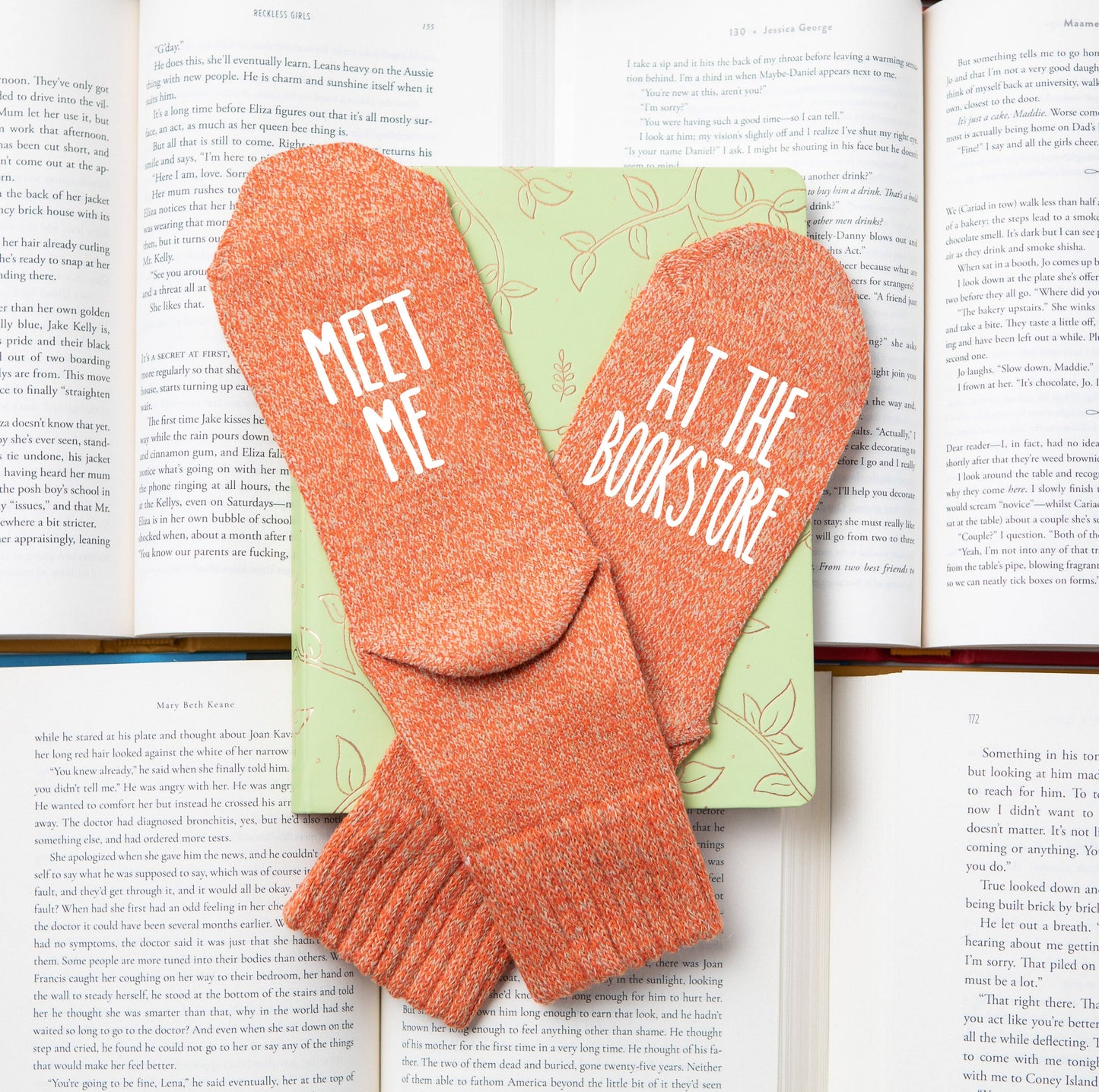 "Meet Me... At The Bookstore" Women's Book Socks