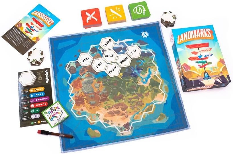 Floodgate Games Landmarks Board Game for 2-10 Players, Ages 10+