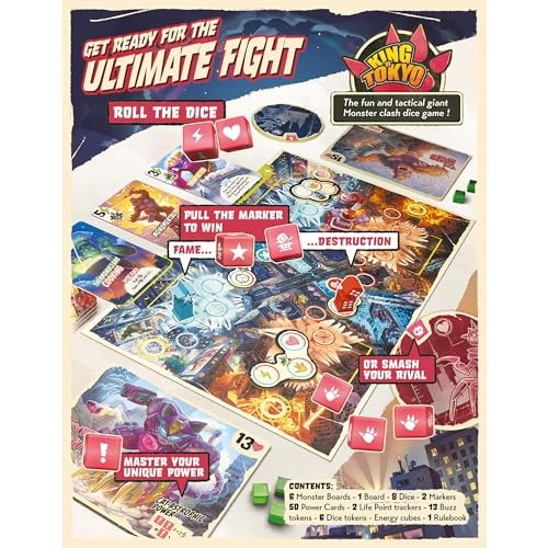 IELLO King of Tokyo: Duel - Two-Player Strategy Dice Game