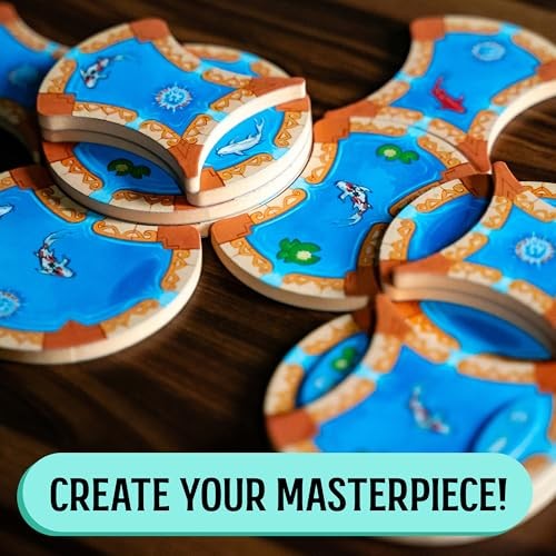 USAOPOLY Fountains Board Game, 1-5 Players, Strategy Tile-Laying