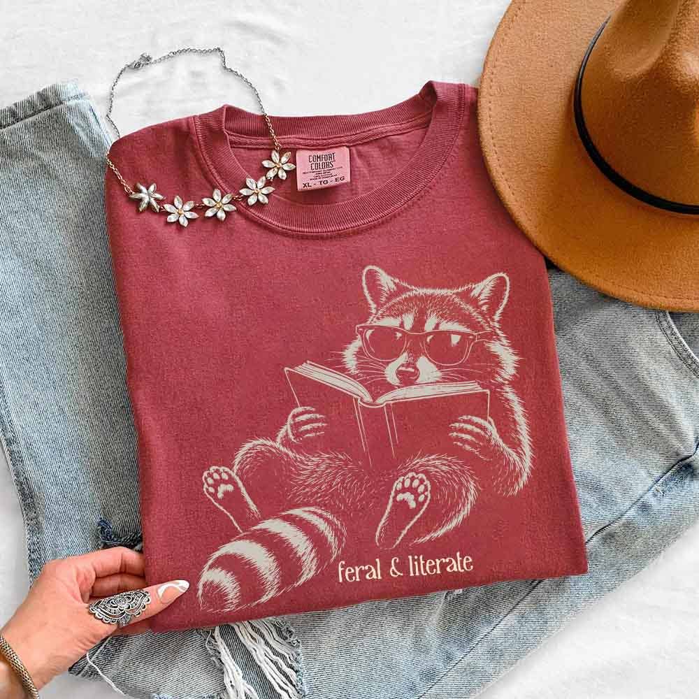 Feral & Literate Comfort Colors - Book Lover Tee