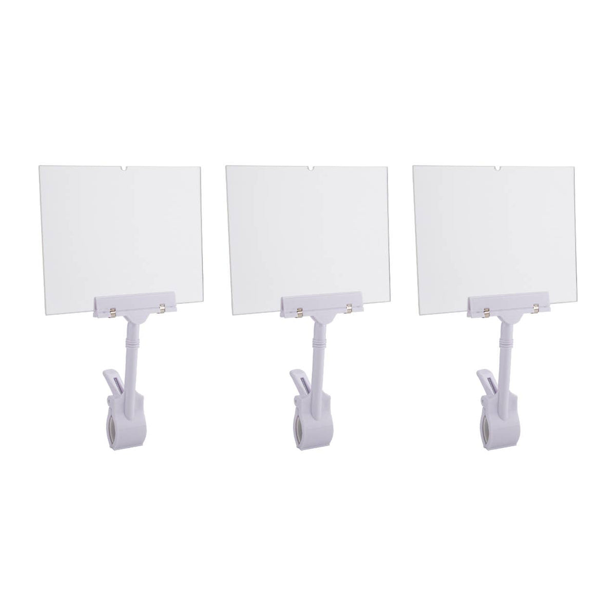 5" X 7" Acrylic Sign Holder With Clamp - Pack of 3