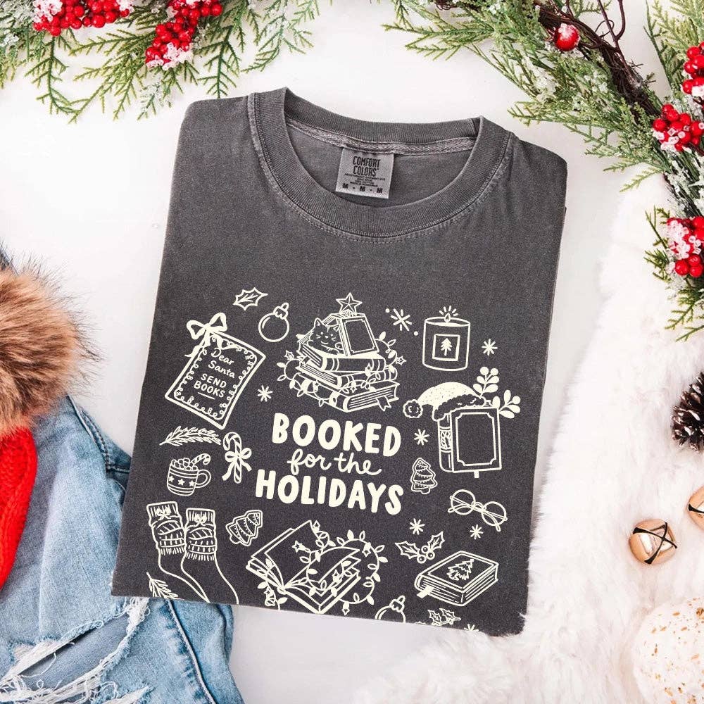 Booked for the Holidays Comfort Colors T-Shirt