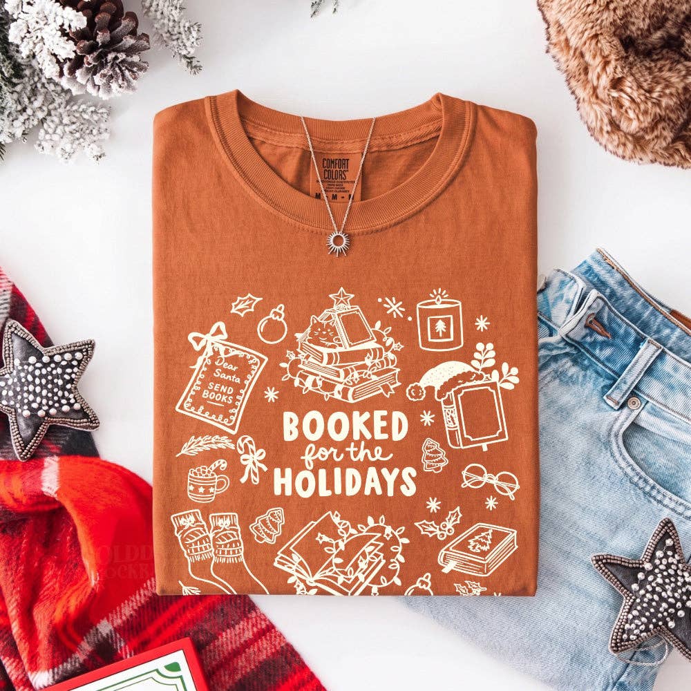 Booked for the Holidays Comfort Colors T-Shirt