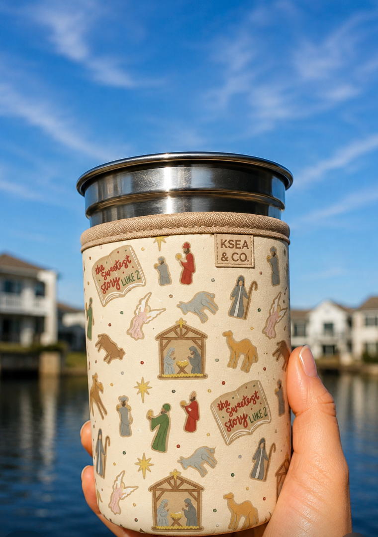 O Holy Night Iced Coffee Drink Sleeve
