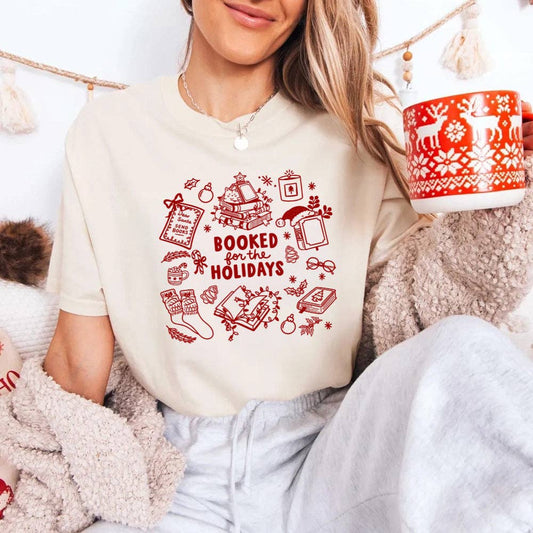 Booked for the Holidays Comfort Colors T-Shirt