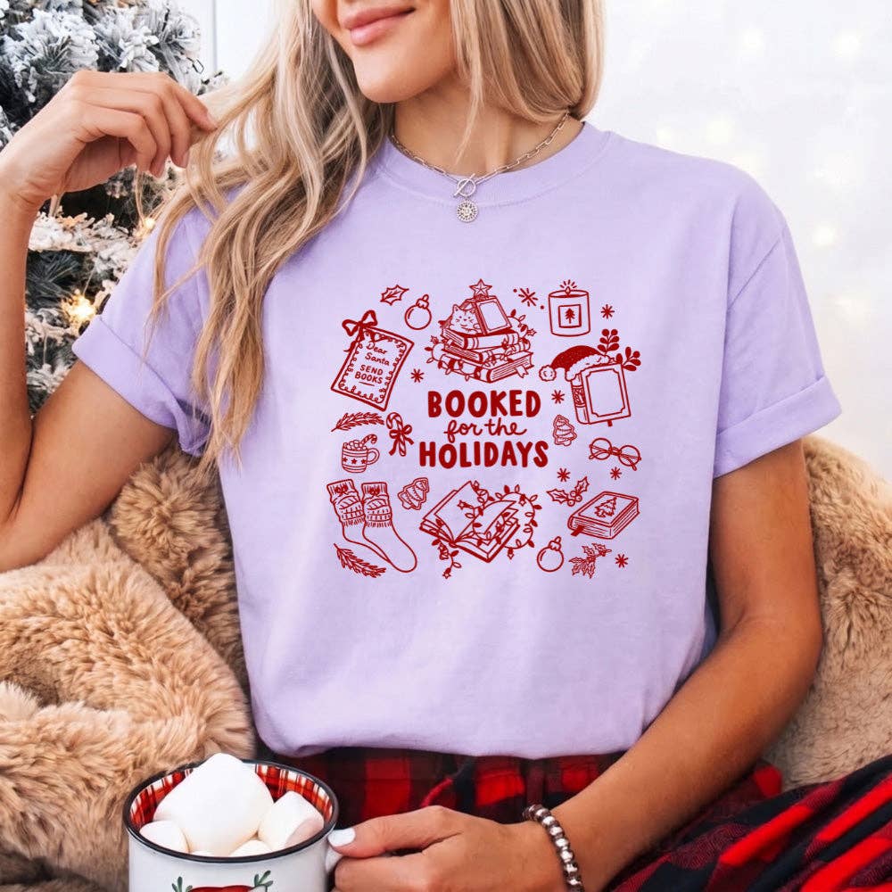 Booked for the Holidays Comfort Colors T-Shirt