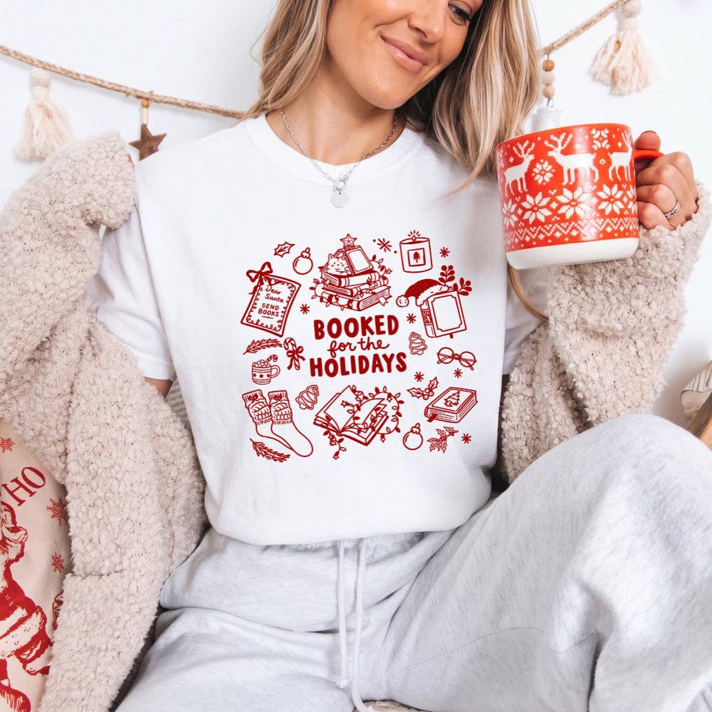 Booked for the Holidays Comfort Colors T-Shirt