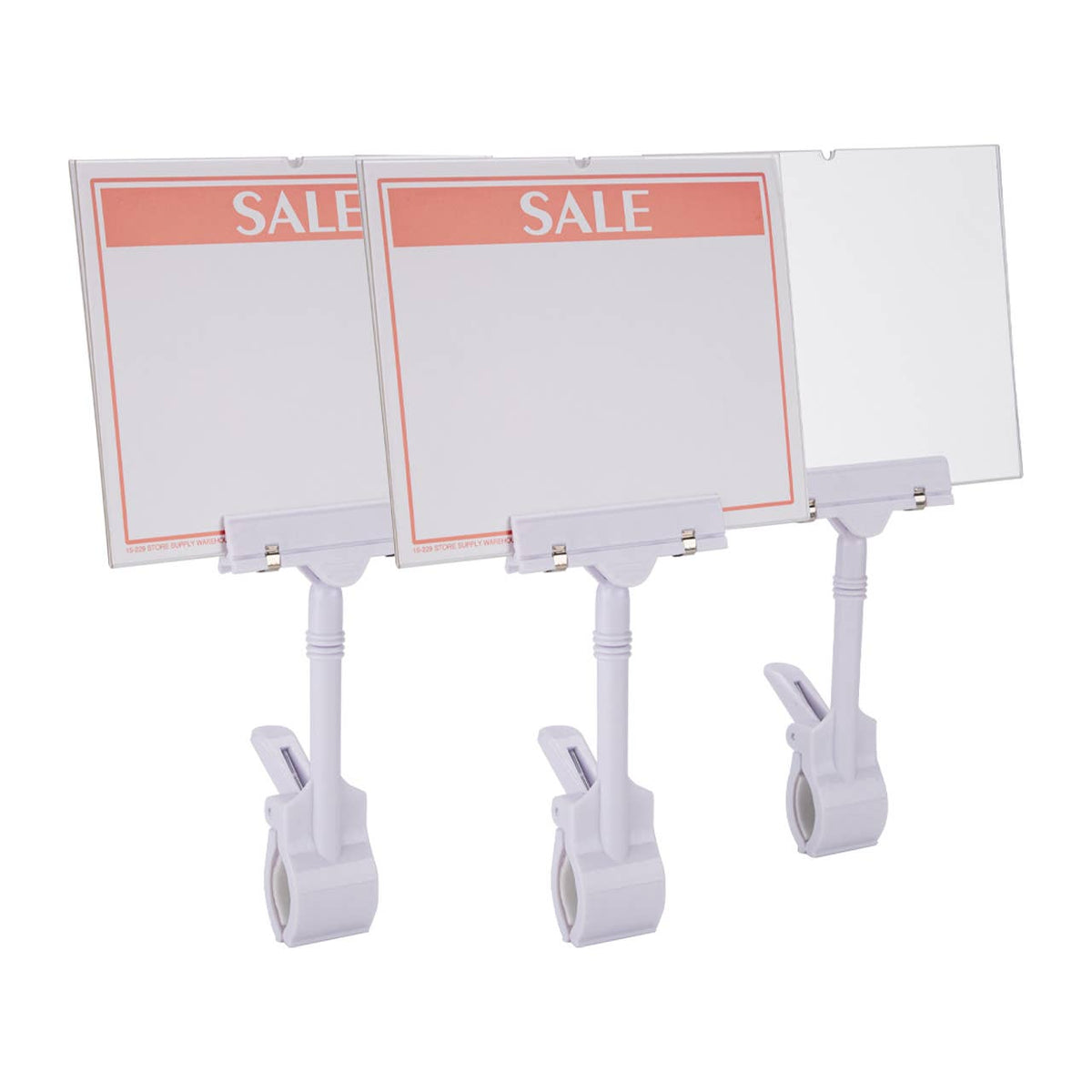 5" X 7" Acrylic Sign Holder With Clamp - Pack of 3
