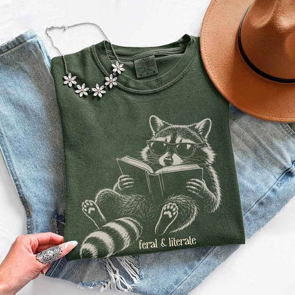 Feral & Literate Comfort Colors - Book Lover Tee