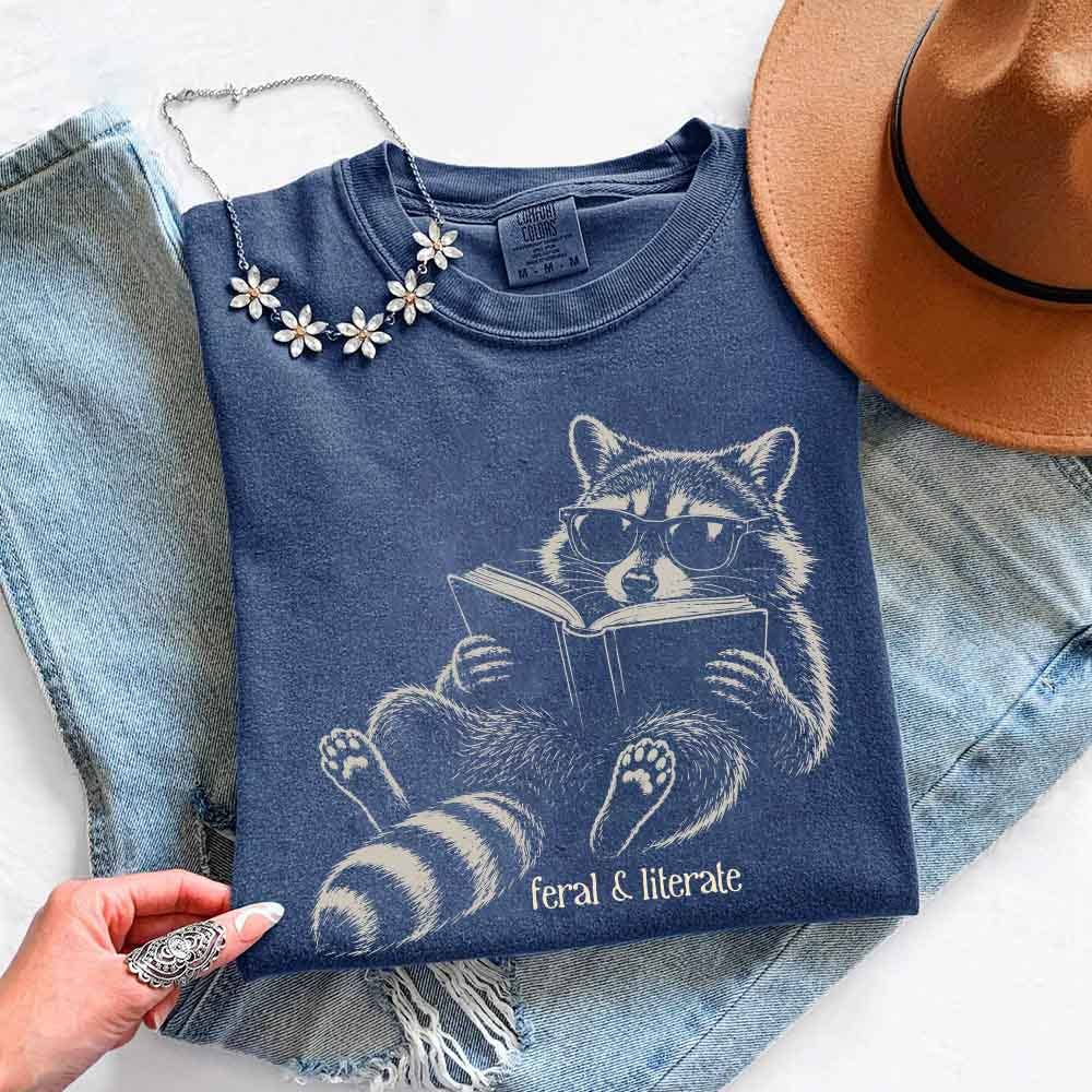 Feral & Literate Comfort Colors - Book Lover Tee