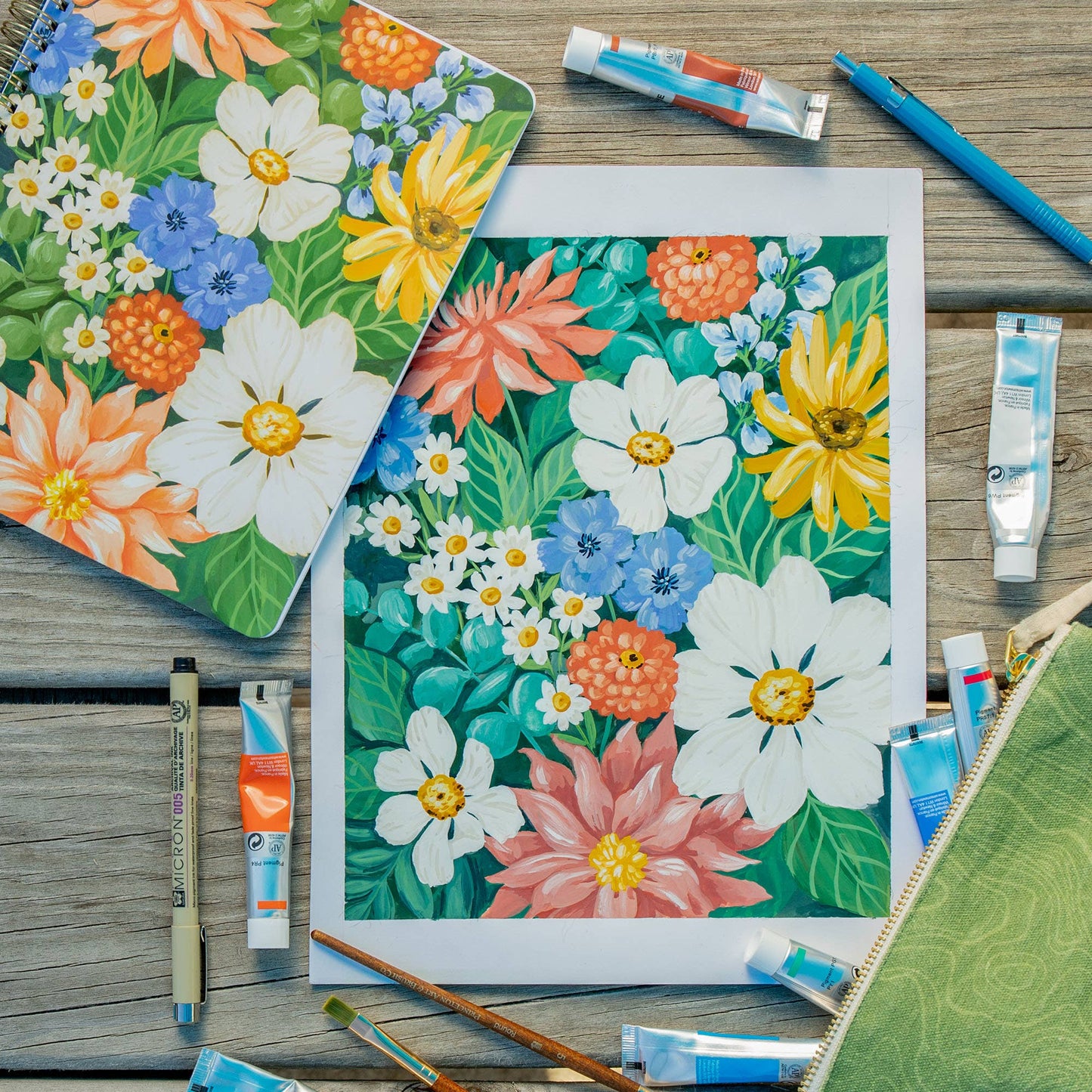 Cottage Floral Spiral Notebook
