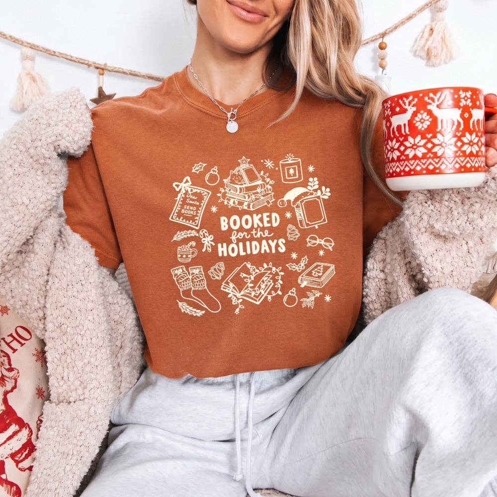 Booked for the Holidays Comfort Colors T-Shirt