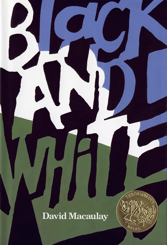 Black and White: A Caldecott Award Winner – A Picture Book with Four Stories in Quadrants for Children (Ages 4-7) cover image