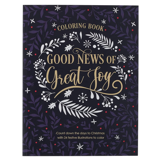 Good News of Great Joy Christmas Coloring Book for Women and Teens with Christian Scripture cover image