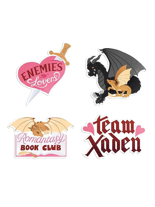 Rebecca Yarros's Fourth Wing: Romantasy Stickers - Sticker Set of 4 cover image
