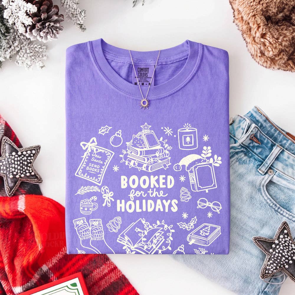 Booked for the Holidays Comfort Colors T-Shirt