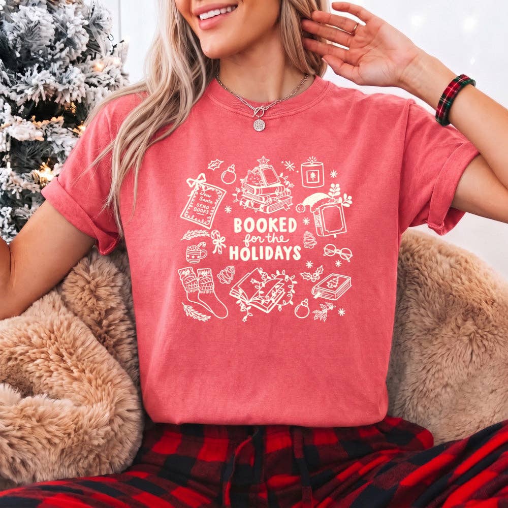 Booked for the Holidays Comfort Colors T-Shirt