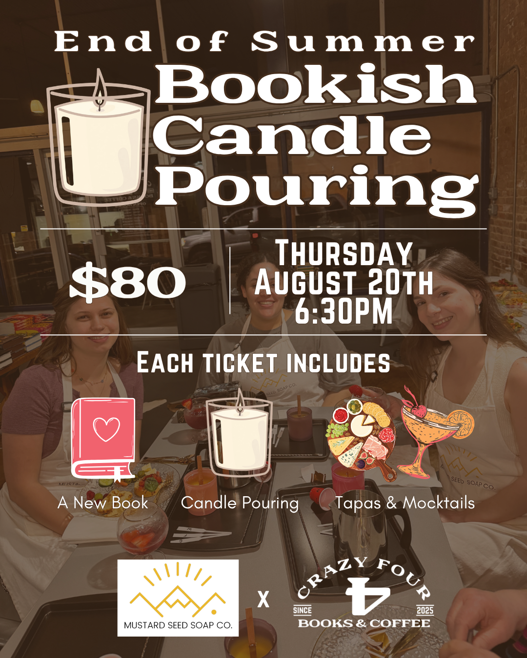 End of Summer Bookish Candle Pouring