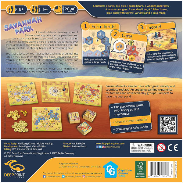 Capstone Games Savannah Park Game