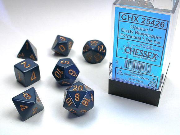 Chessex Dusty Blue Polyhedral Dice Set