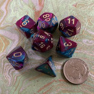 Chessex Gemini Purple-Teal Gold 7-Die Set One Size