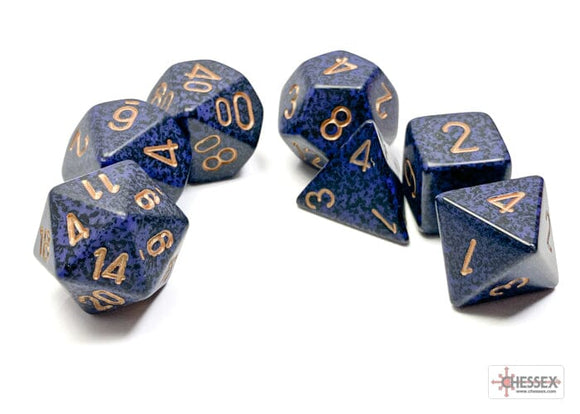 Chessex Speckled Golden Cobalt Dice Set CHX25337