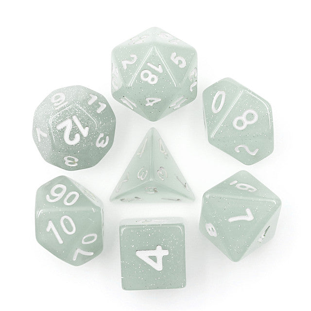Chessex Translucent Orange/White Dice 7pc Set