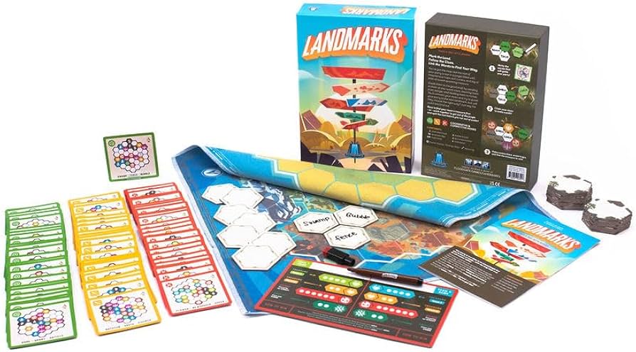 Floodgate Games Landmarks Board Game for 2-10 Players, Ages 10+