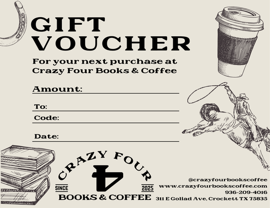 Crazy Four Books & Coffee Gift Card