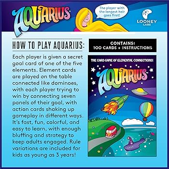 Looney Labs Aquarius Card Game - Pack of 1