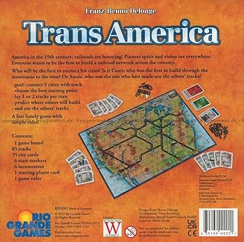 Rio Grande Games 201 Trans America Board Game