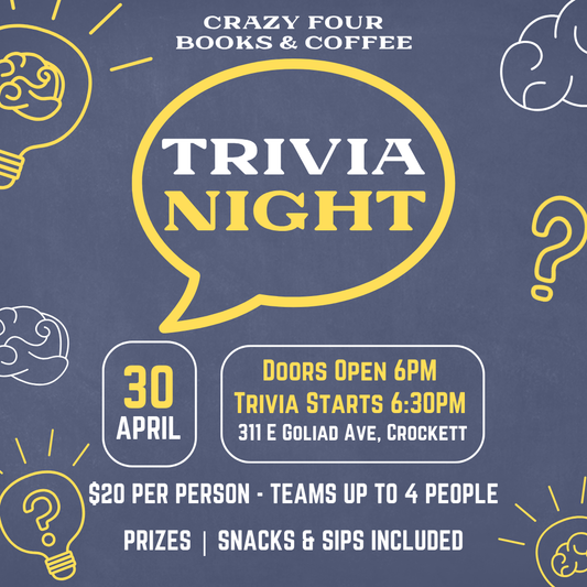 Trivia Night at Crazy Four Books & Coffee