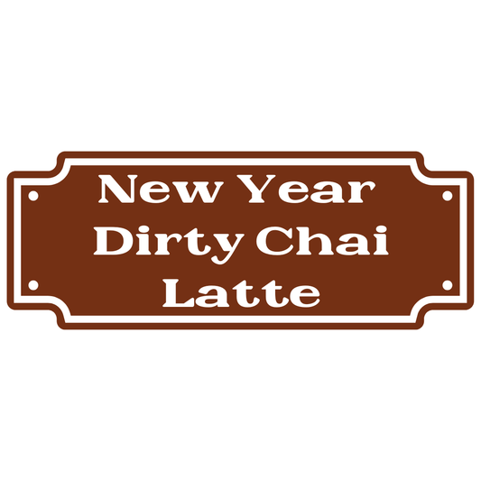 New Year Dirty Chai Latte