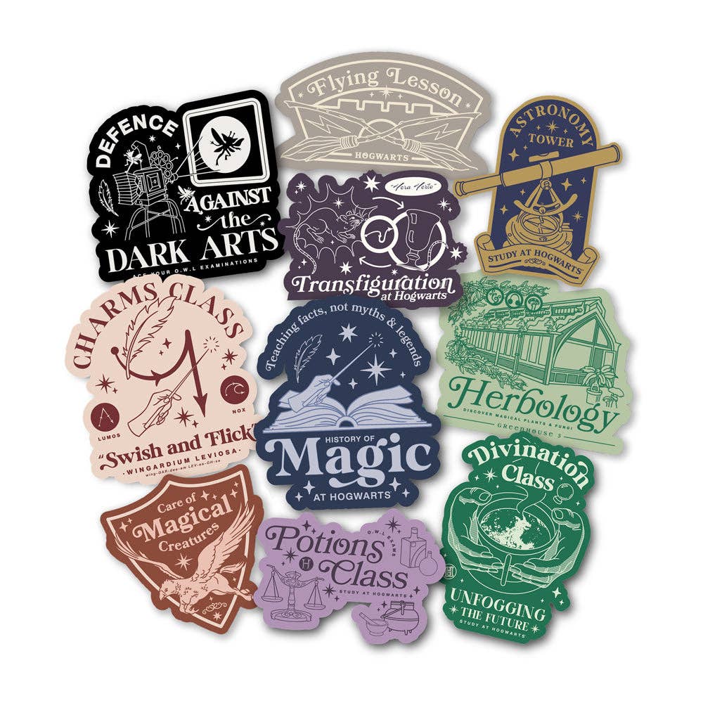 (10-Pack) Harry Potter Hogwarts Classes Decals