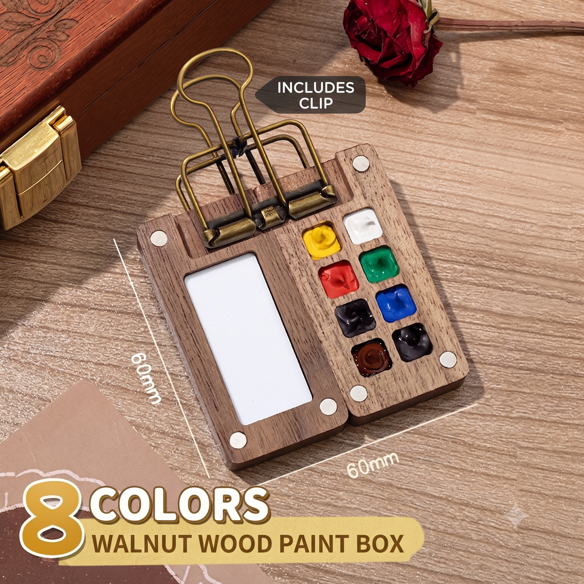 Mini Watercolor Paint Set, 12-Color Portable Travel Kit